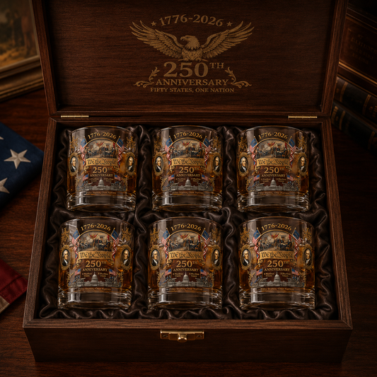 Limited Edition 2026 USA 250th Anniversary Commemorative Glass – 1776-2026 Heritage Edition