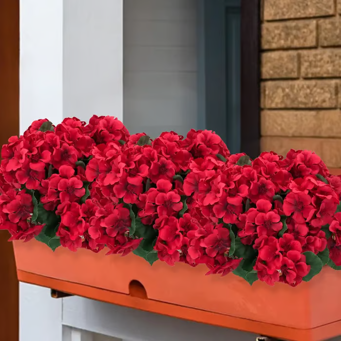 🌸 LAST DAY 70%OFF🌸 Bundles Artificial Geranium Flowers For Outdoors Geranium Flowers Outdoor Artificial Flowers UV Resistant Garden Plants Faux Flowers For Home Kitchen Table Centerpieces Patio Decor