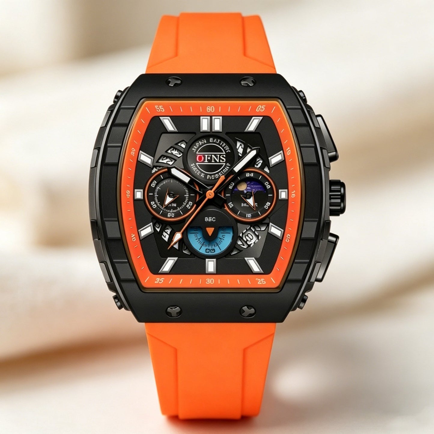 Tonneau Openwork Skeleton Watch