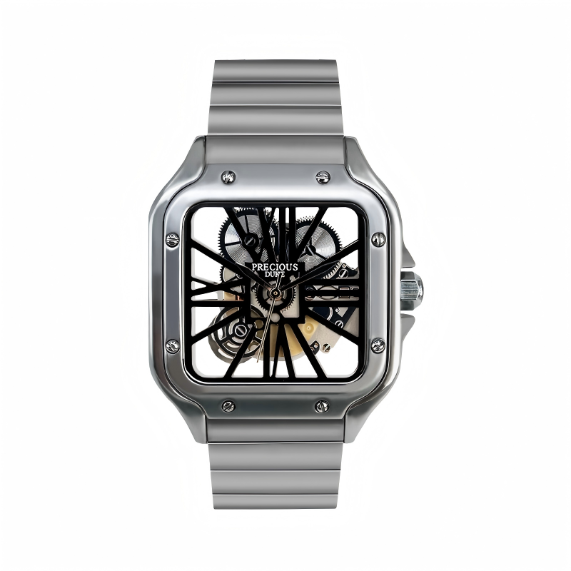 Precious Duke — Factory-Source Watch: Men's Quartz Watch with Skeletonized Design