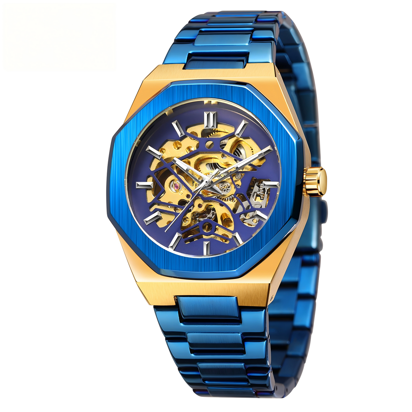 New Men's Skeleton Mechanical Watch — Stylish, Casual, Western-Style Automatic Mechanical Wristwatch