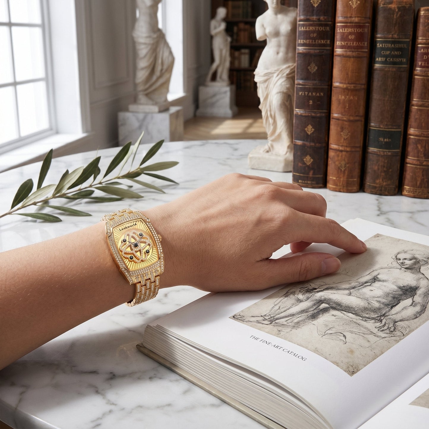 Women’s Rotating Crystal Dial Fashion Watch-Enhance Your Luck