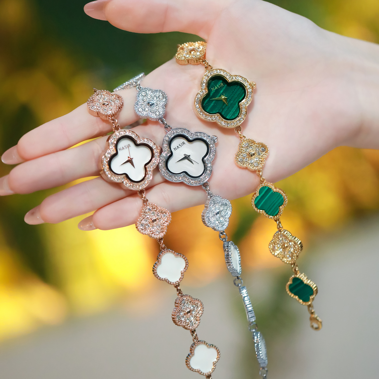 🍀Four-Leaf Clover Bracelet Watch Wear Your Luck. ✨Shine Every Moment.✨