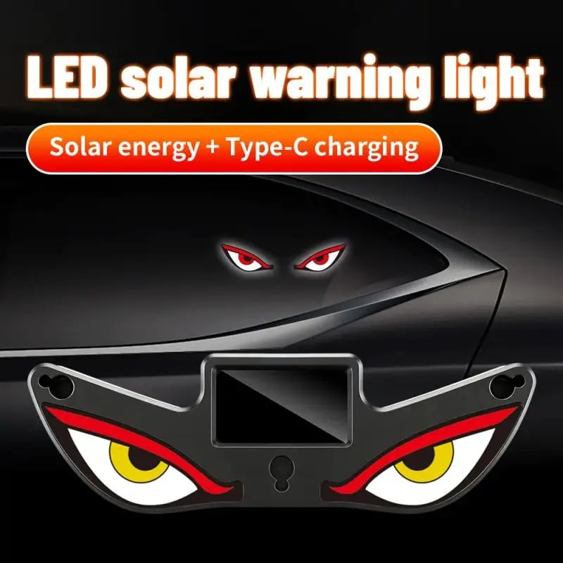 Car Rear Window Dynamic LED Display – Vampire Devil Eye Emoji Panel, Auto Decorative Light