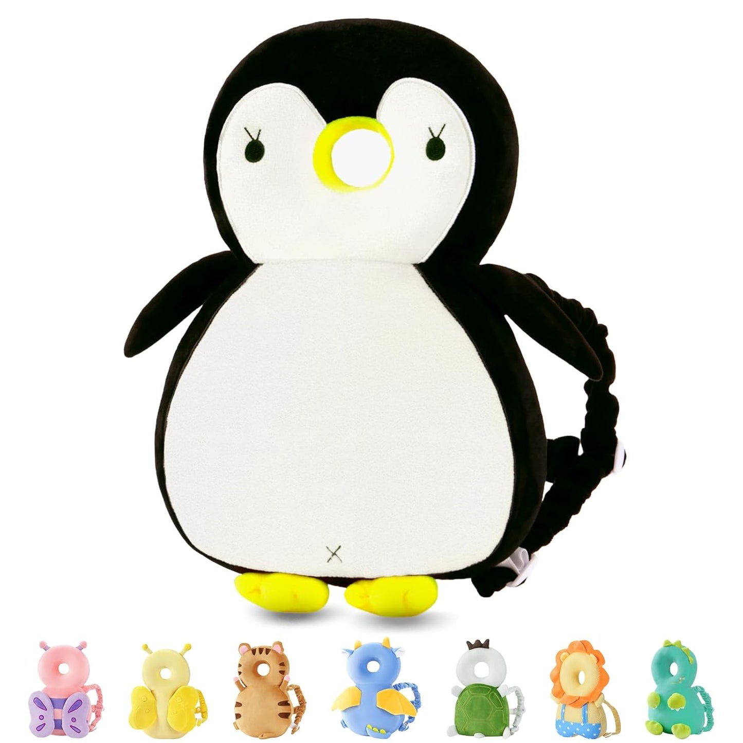 Baby Head Protector Backpack, Toddler Walking Fall Head Protection, Green Turtle