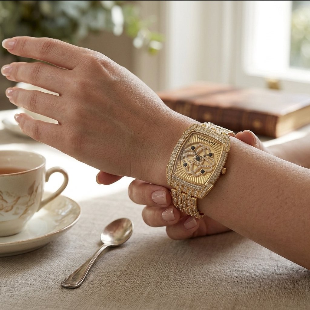 Women’s Rotating Crystal Dial Fashion Watch-Enhance Your Luck