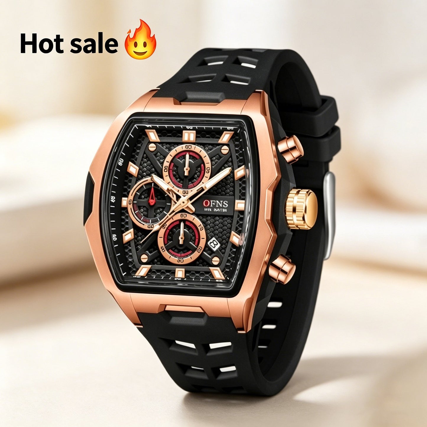 Tonneau Openwork Skeleton Watch