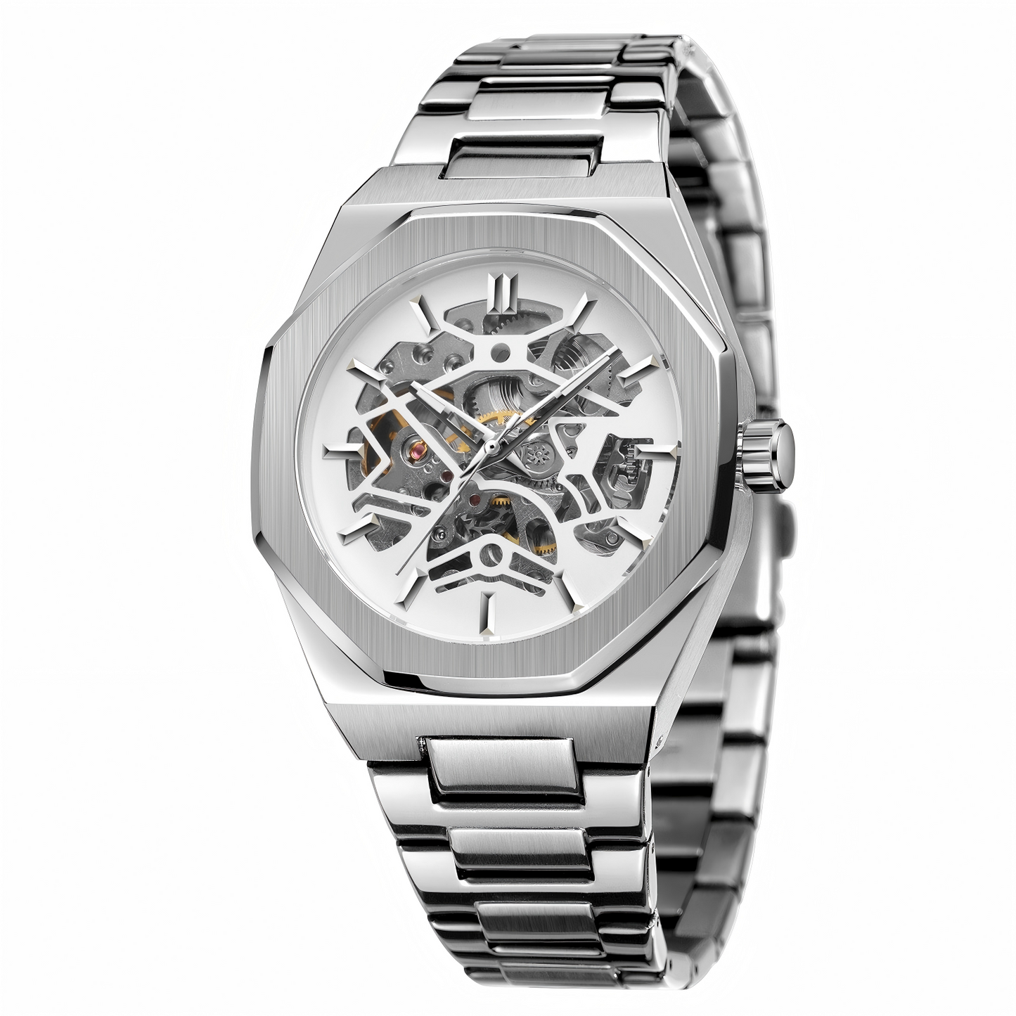 New Men's Skeleton Mechanical Watch — Stylish, Casual, Western-Style Automatic Mechanical Wristwatch