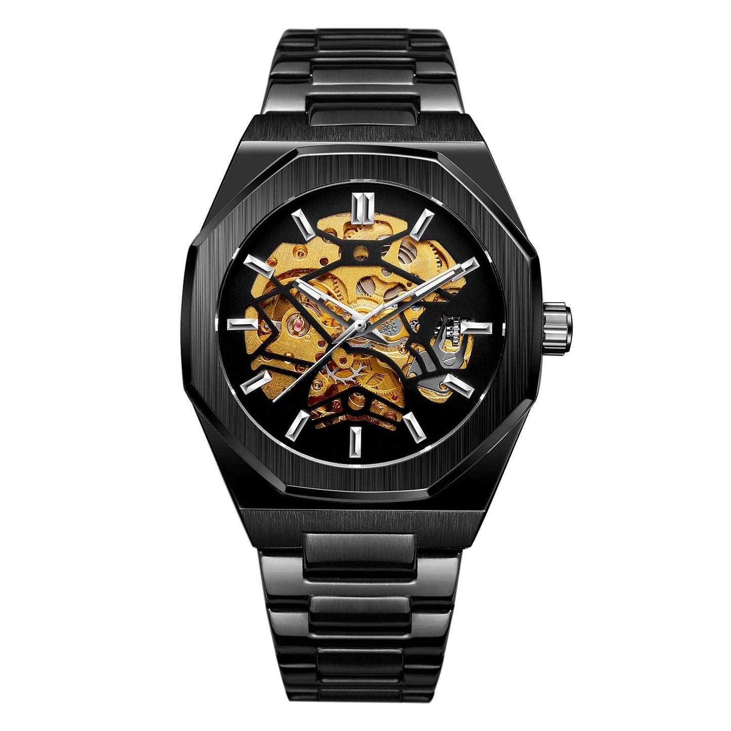 New Men's Skeleton Mechanical Watch — Stylish, Casual, Western-Style Automatic Mechanical Wristwatch