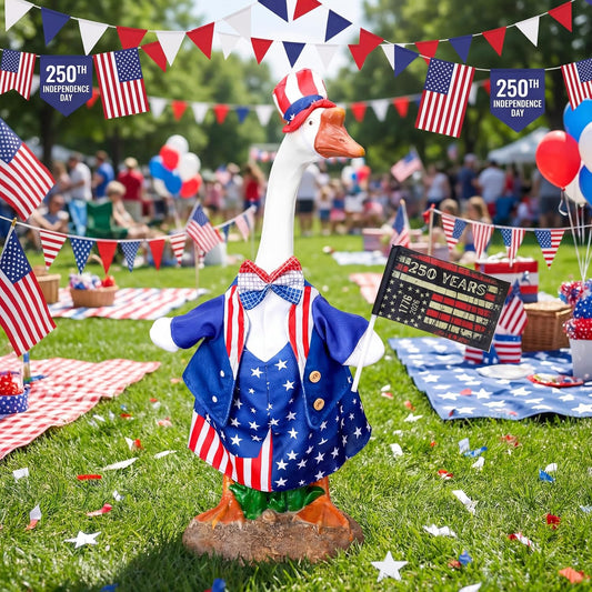 ❤️Independence Day patriotic goose clothing porch decoration set garden courtyard party clothing