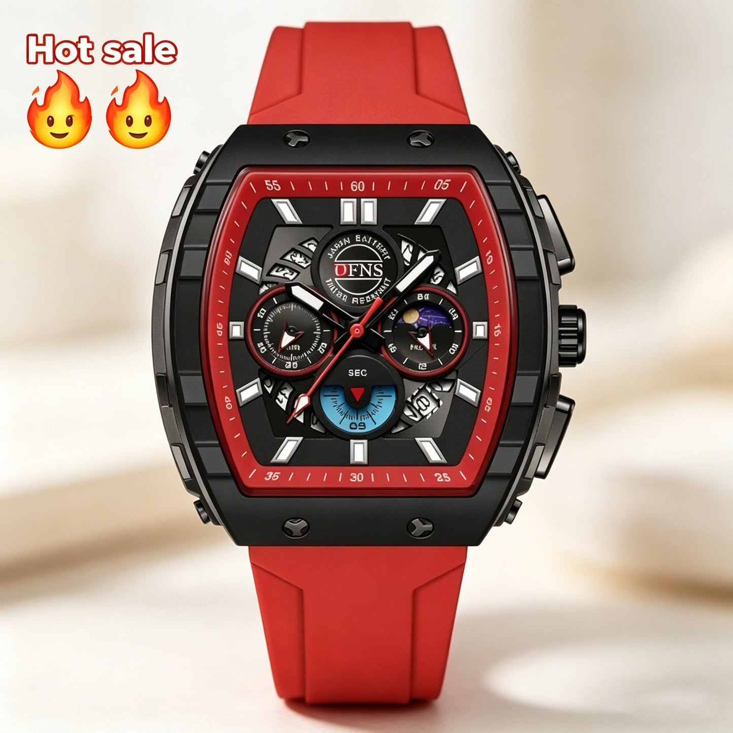 Tonneau Openwork Skeleton Watch