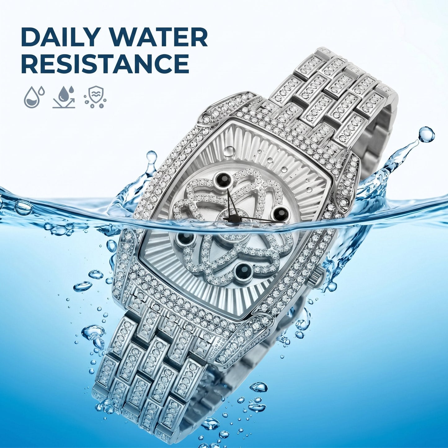 Women’s Rotating Crystal Dial Fashion Watch-Enhance Your Luck
