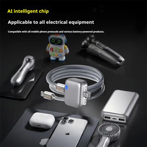 ⚡ AI Smart Auto-Cut Adapter – Full Battery Auto Disconnect – Protects Battery Health for iPhone & Android 🛡️