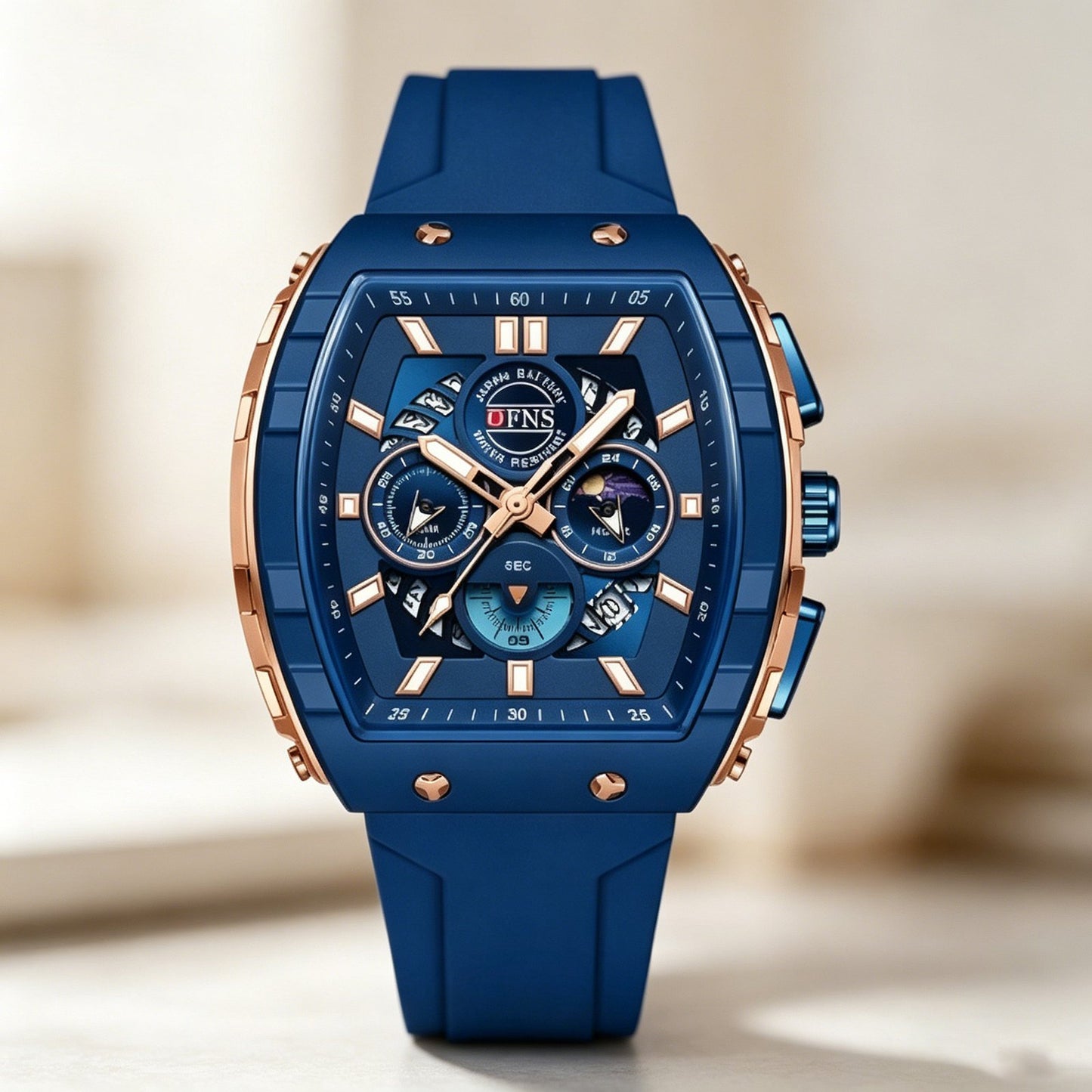 Tonneau Openwork Skeleton Watch