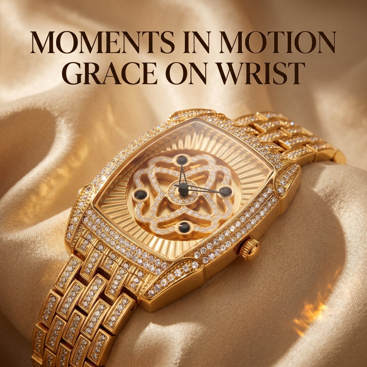 Women’s Rotating Crystal Dial Fashion Watch-Enhance Your Luck