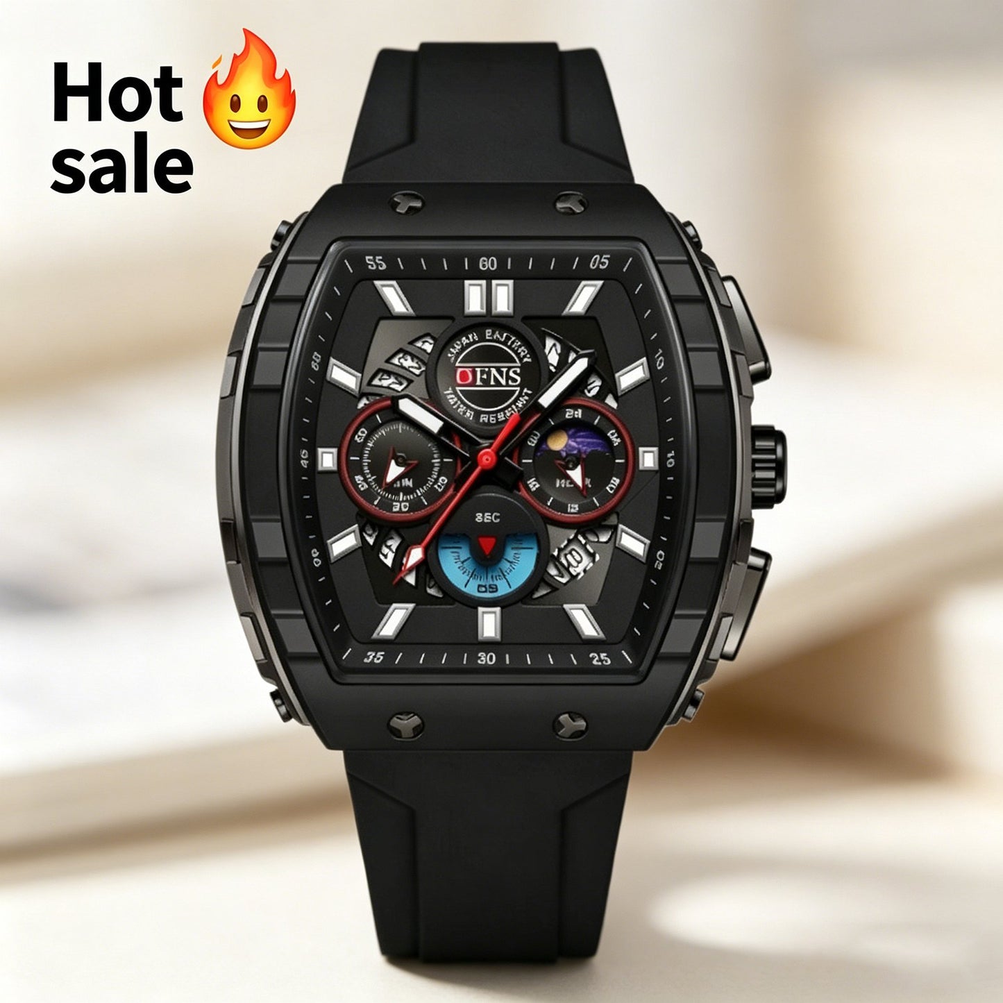 Tonneau Openwork Skeleton Watch