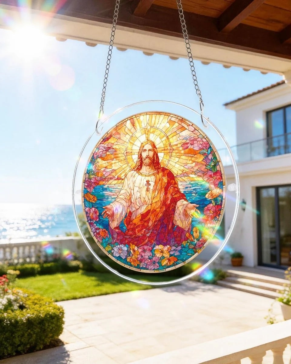 💖Acrylic Jigsaw Puzzle Suncatcher - Holy Light of Jesus Light