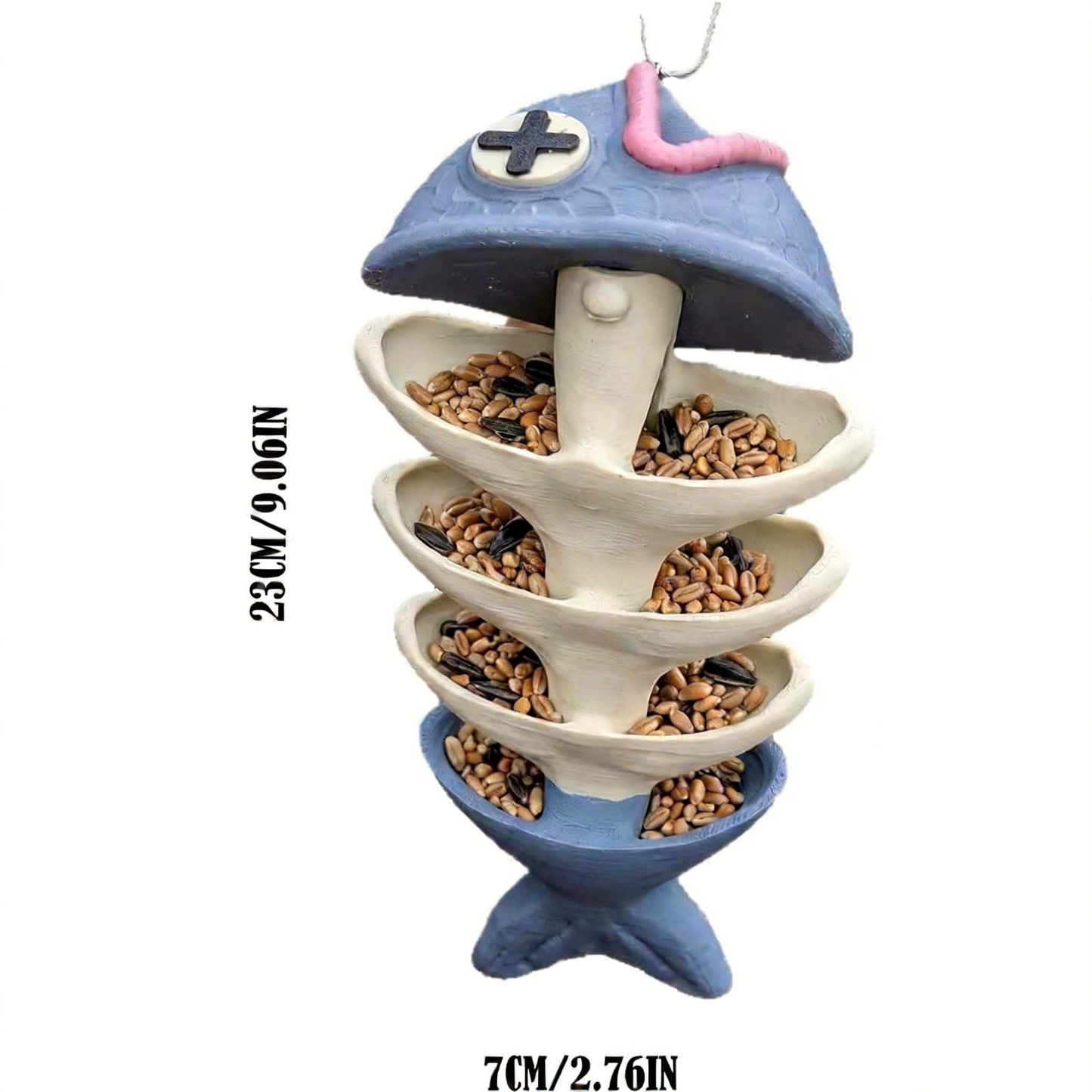 🐟Fish bones suspended Skeleton Bird Feeder🐦✨