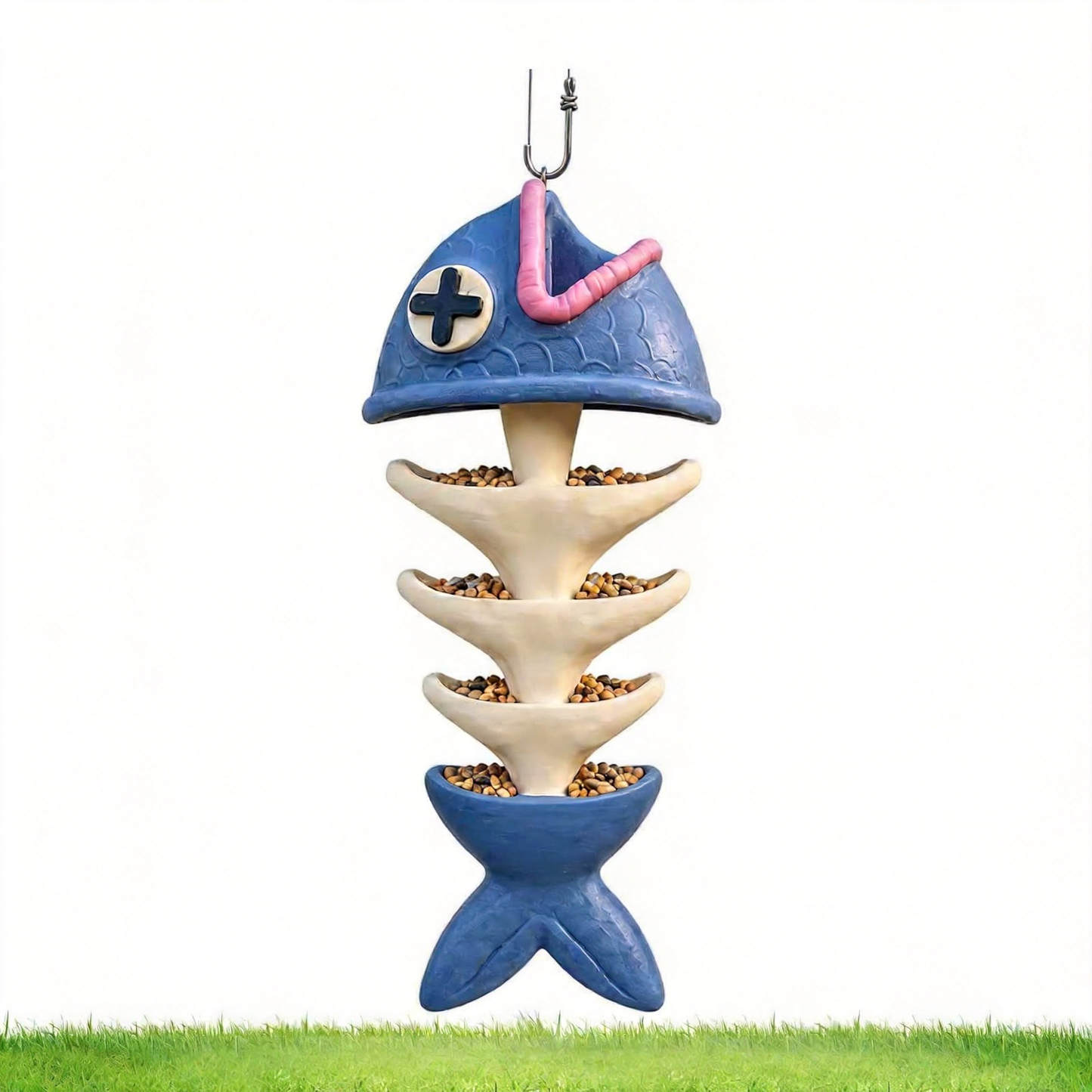 🐟Fish bones suspended Skeleton Bird Feeder🐦✨